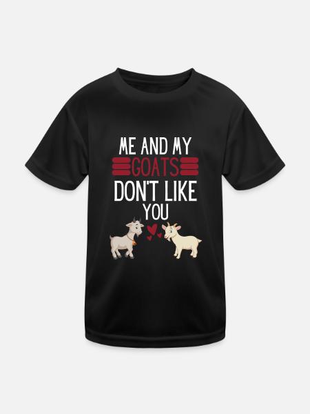 Farm Animal Farmer Gift Funny Goat - T-shirt sport Enfant - noir - Devant
