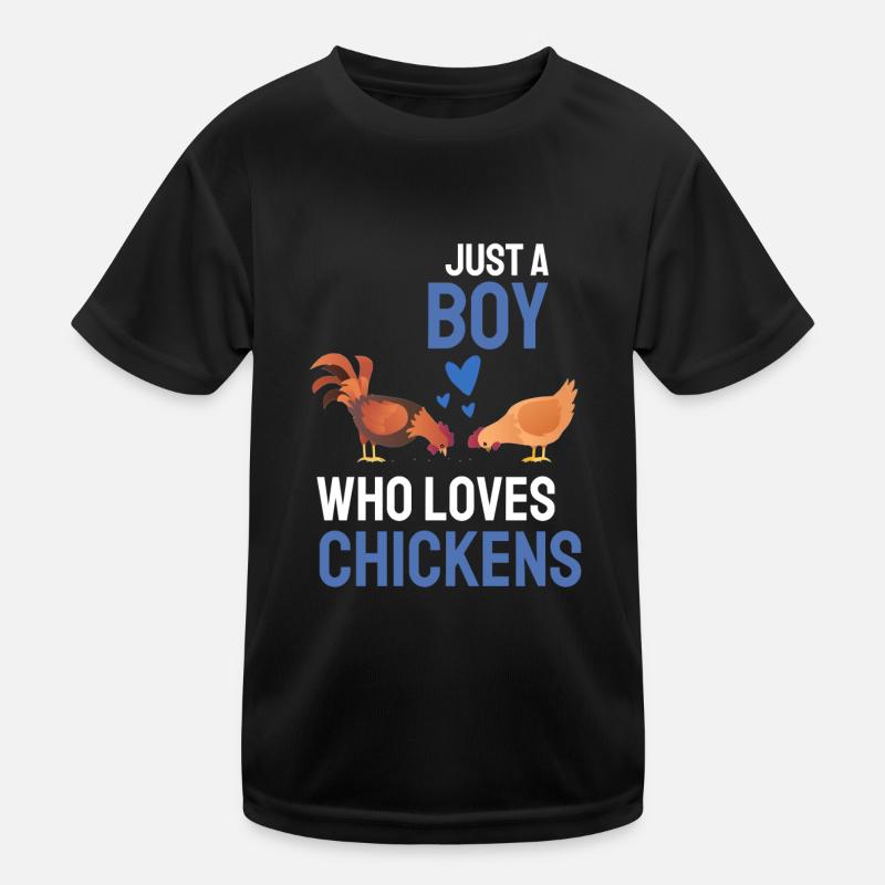 Fermier d’animaux de ferme Garçon Cadeau Poulet T-shirt sport Enfant