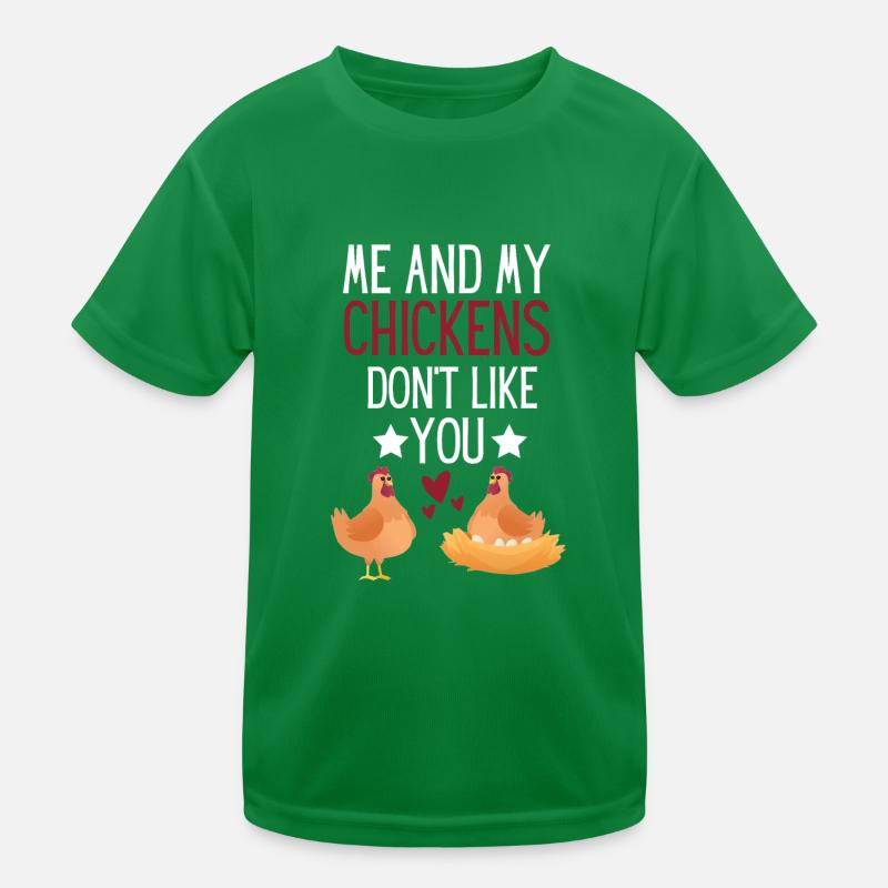 Tierliebhaber Bauernhof Tier Bauer Geschenk Huhn Kinder Funktions-T-Shirt