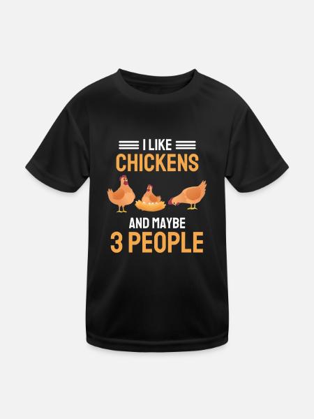 Chicken Farmer Farm Animal Gift Chicken - Kids Functional T-Shirt - black - Front