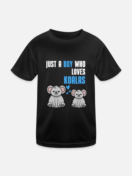 Animal Lovers Australia Animal Boys Cadeau Koala - T-shirt sport Enfant - noir - Devant
