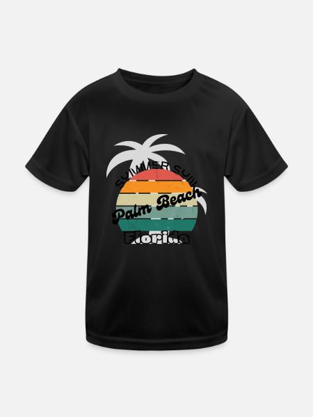 Palm Beach Florida - Kids Functional T-Shirt - black