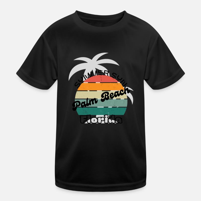 Palm Beach Florida - Kids Functional T-Shirt - black