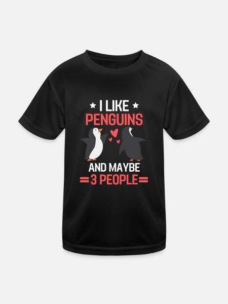 Zoo animal antarctique cadeau d’oiseau drôle de pingouin - T-shirt sport Enfant - noir - Devant