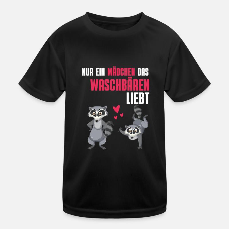 Wald Tier Trash Panda Mädchen Geschenk Waschbär Kinder Funktions-T-Shirt