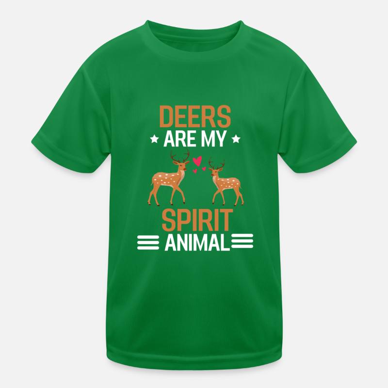 Waldbewohner Rotwild Wald Tier Geschenk Hirsch Kinder Funktions-T-Shirt