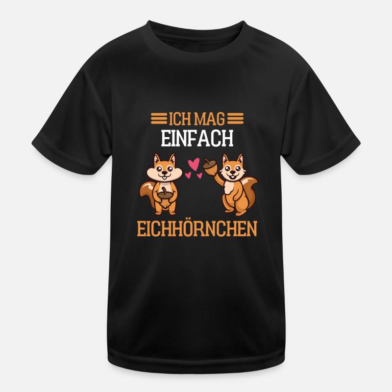 Waldbewohner Nagetier Geschenk Eichhörnchen Kinder Funktions-T-Shirt