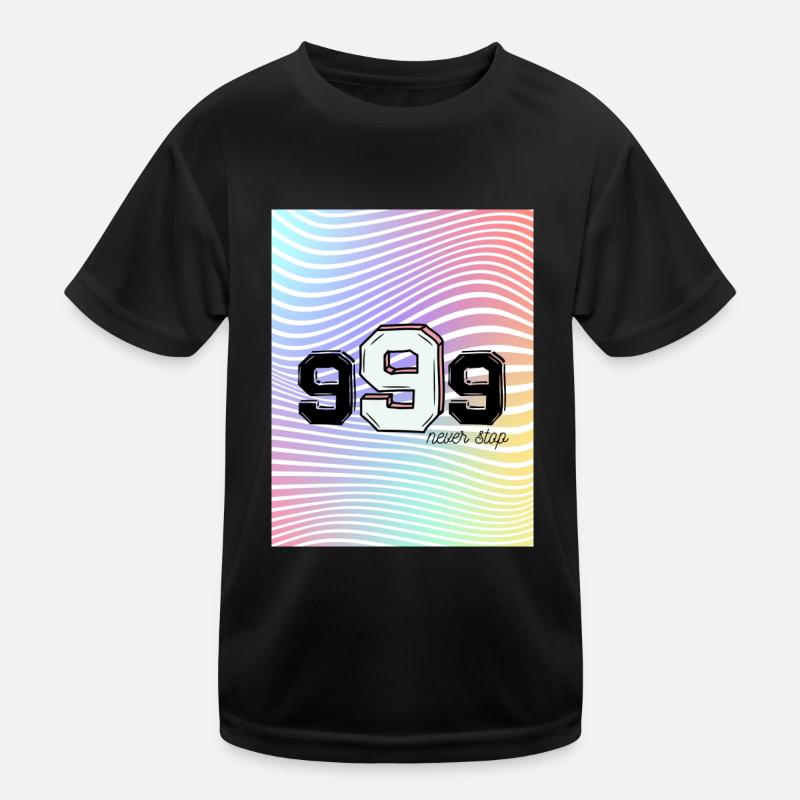 never stop Kinder Funktions-T-Shirt