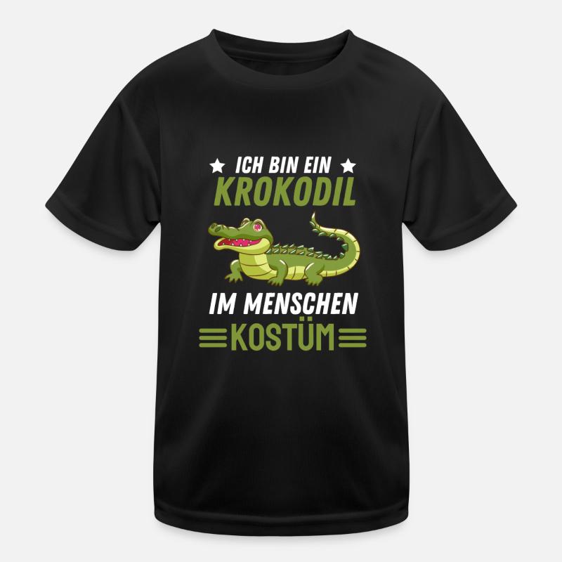 Krokodil Mädchen Alligator Tier Geschenk Krokodil Kinder Funktions-T-Shirt