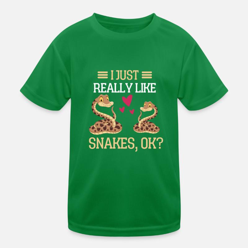 Reptiles Pet Funny Gift Snake Kids Functional T-Shirt