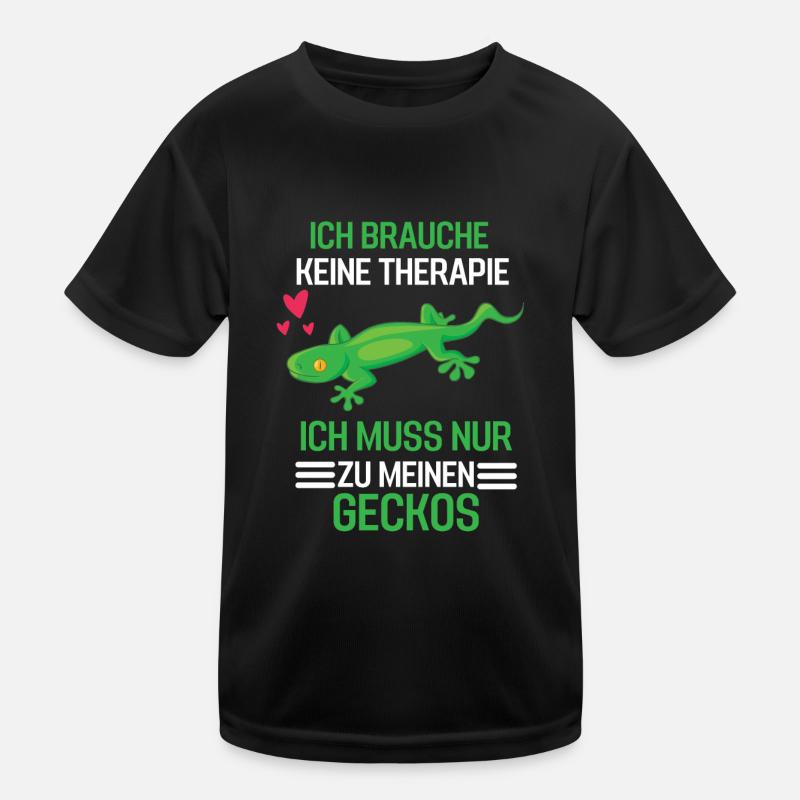 Eidechsen Therapie Zoo Tier Geschenk Gecko Kinder Funktions-T-Shirt