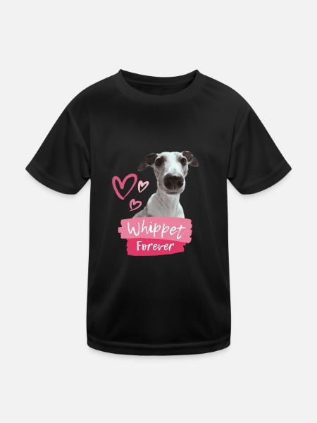 Whippet forever - The design for Whippet fans - Kids Functional T-Shirt - black