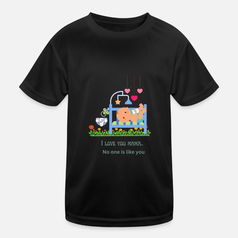 Ich liebe Mama Kinder Funktions-T-Shirt