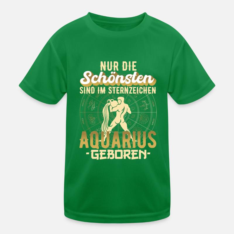 Sternzeichen Aquarius Wassermann Spruch Geschenk Kinder Funktions-T-Shirt