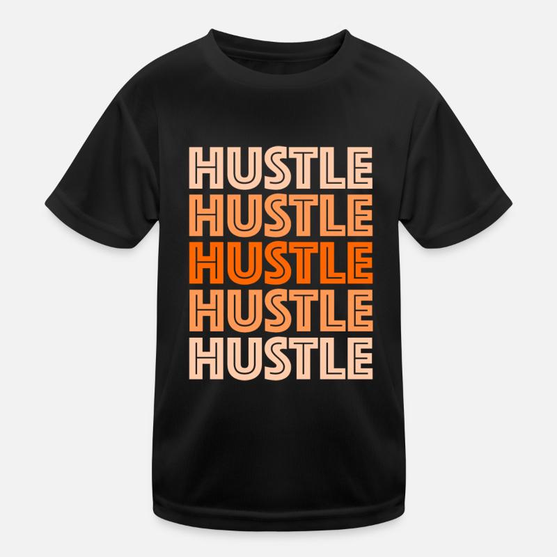 HUSTLE Gradient Design Kids Functional T-Shirt