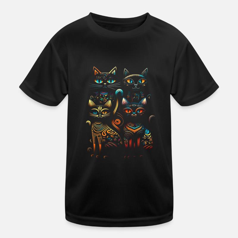 Rainbow Cats Kids Functional T-Shirt
