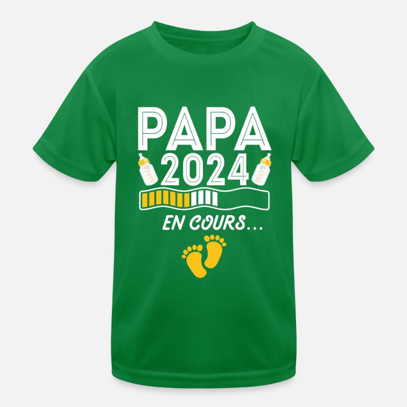Nouveau Nouvelle Naissance Future Papa 2024 T-shirt sport Enfant