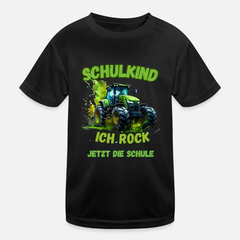 Trecker Einschulung Deutz Landwirtschaftssimulator Kinder Funktions-T-Shirt