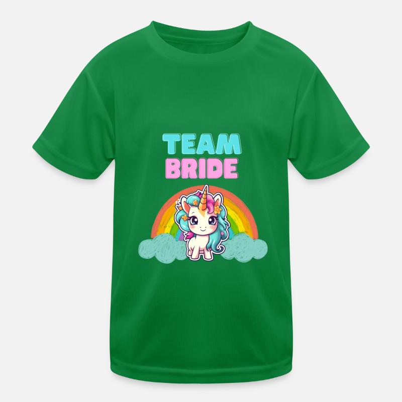 Conception de licorne « Team Bride » T-shirt sport Enfant