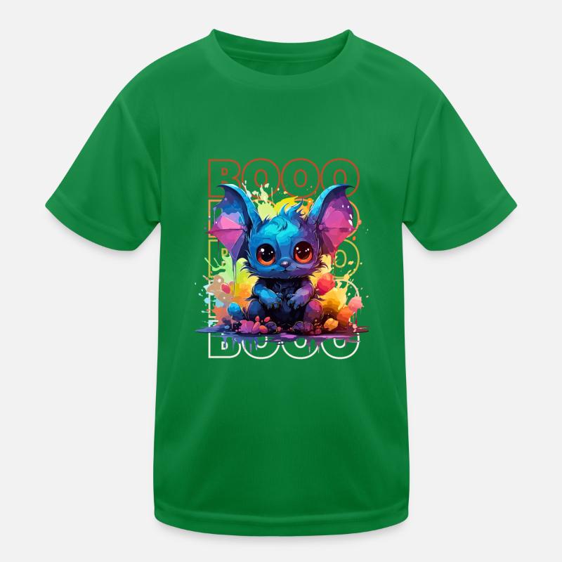 Chibi Flap & Booo! Playful Bat Tee! Kids Functional T-Shirt