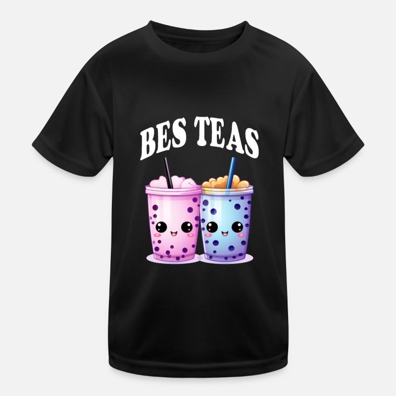 Bes Teas Kawaii Bubble Tea, Boba Tea T-shirt sport Enfant