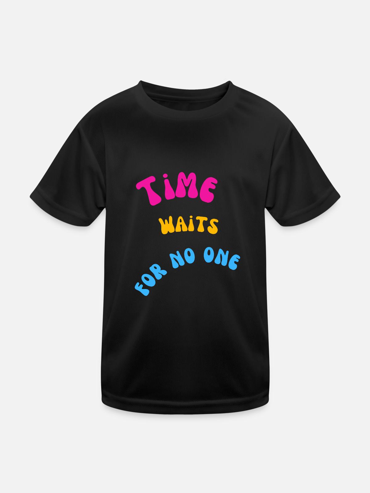 Time - Kids Functional T-Shirt - black - Front