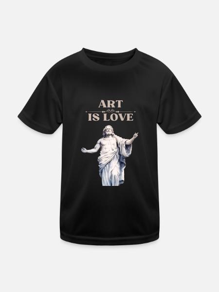 Vintage Is love - Kinder Funktions-T-Shirt - Schwarz - Vorne