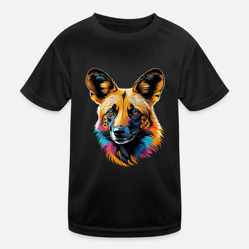 Afrikanischer Wildhund Kinder Funktions-T-Shirt