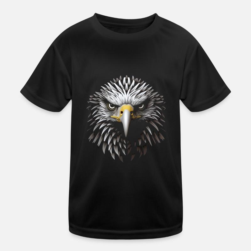 Regal Op Art Eagle toile chef-d’œuvre T-shirt sport Enfant