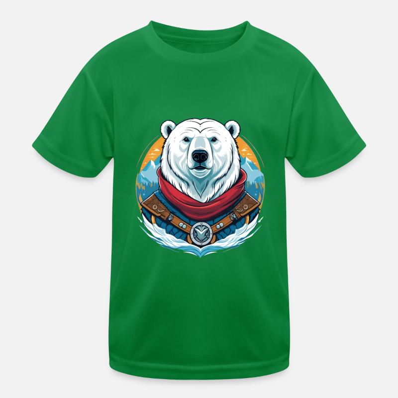 Ours blanc T-shirt sport Enfant