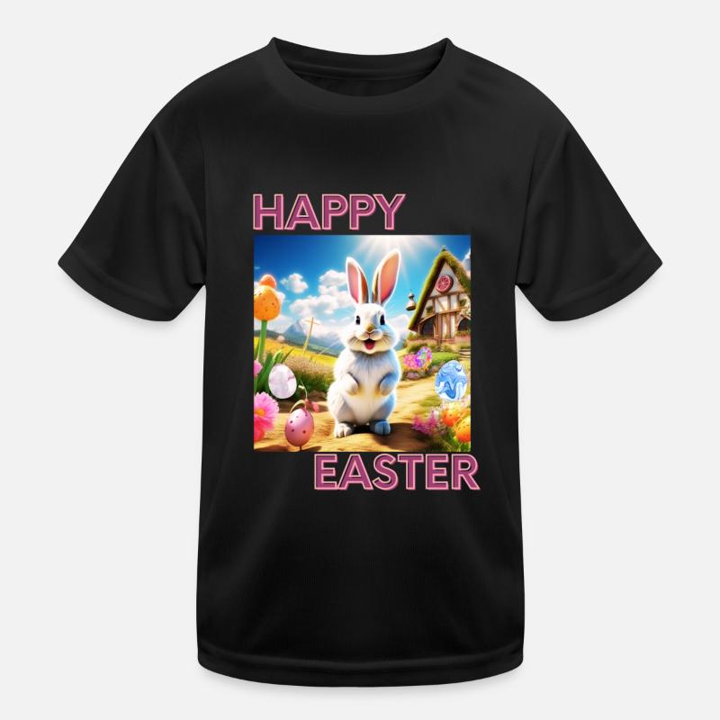 Frohe Ostern Kinder Funktions-T-Shirt