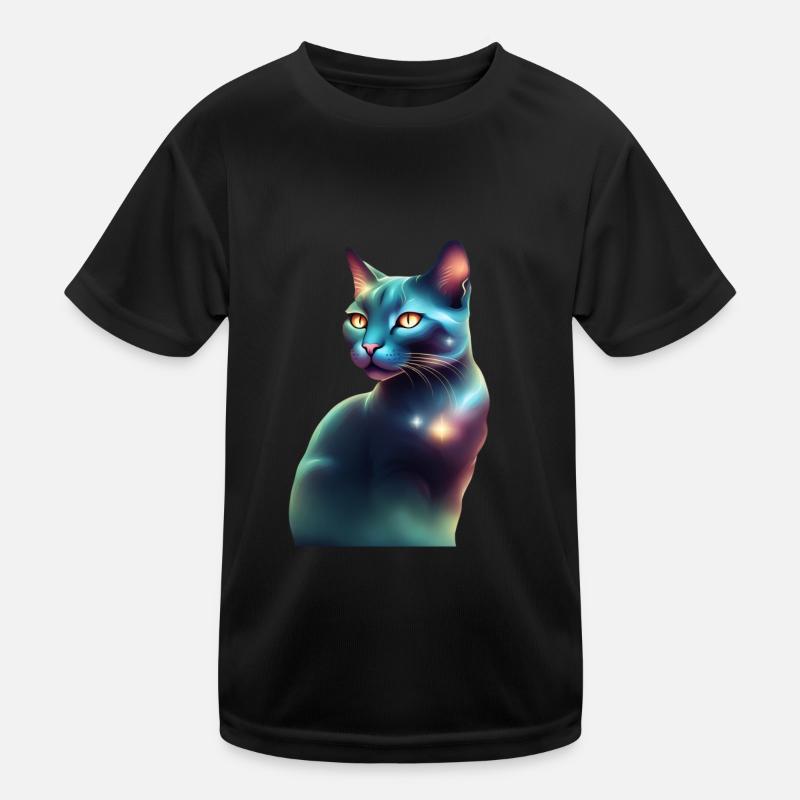 Fantastische Katze Kinder Funktions-T-Shirt
