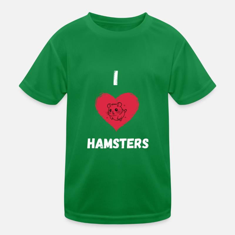 Ich liebe Hamster Kinder Funktions-T-Shirt