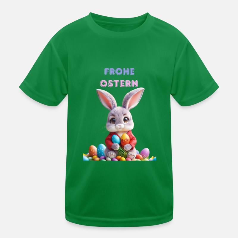 Frohe Ostern Kinder Funktions-T-Shirt