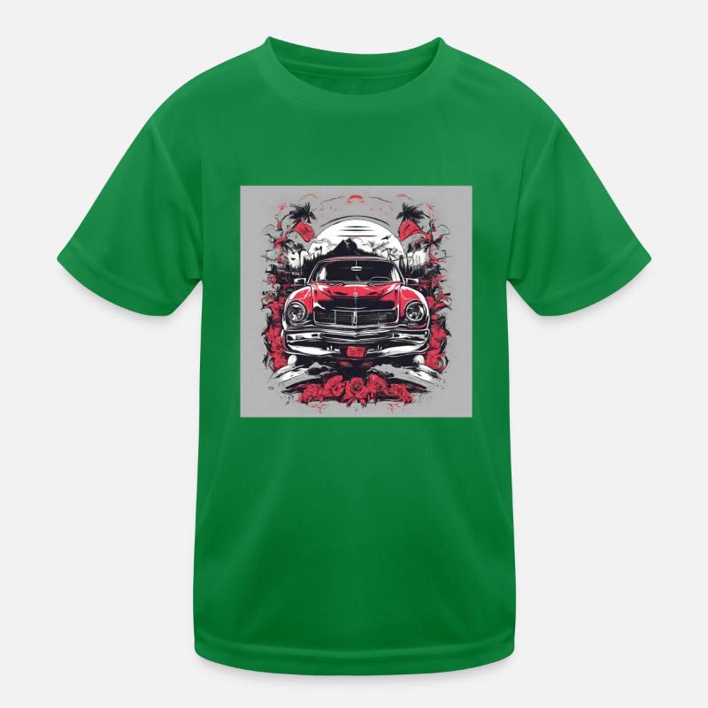 Red Car Kids Functional T-Shirt