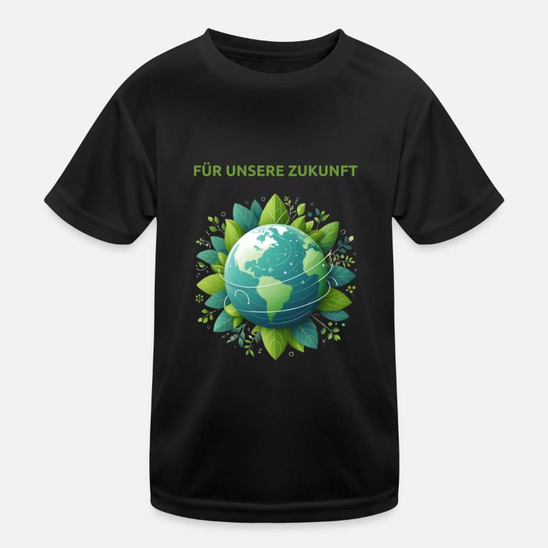 Klimaschutz Erde Kinder Funktions-T-Shirt