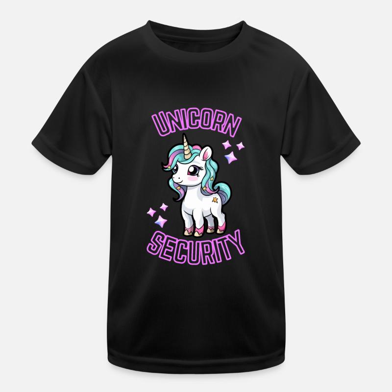 Unicorn Security Mädchen Kinder Funktions-T-Shirt
