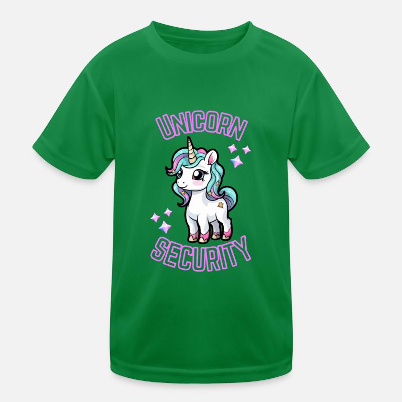 Unicorn Security Mädchen Kinder Funktions-T-Shirt