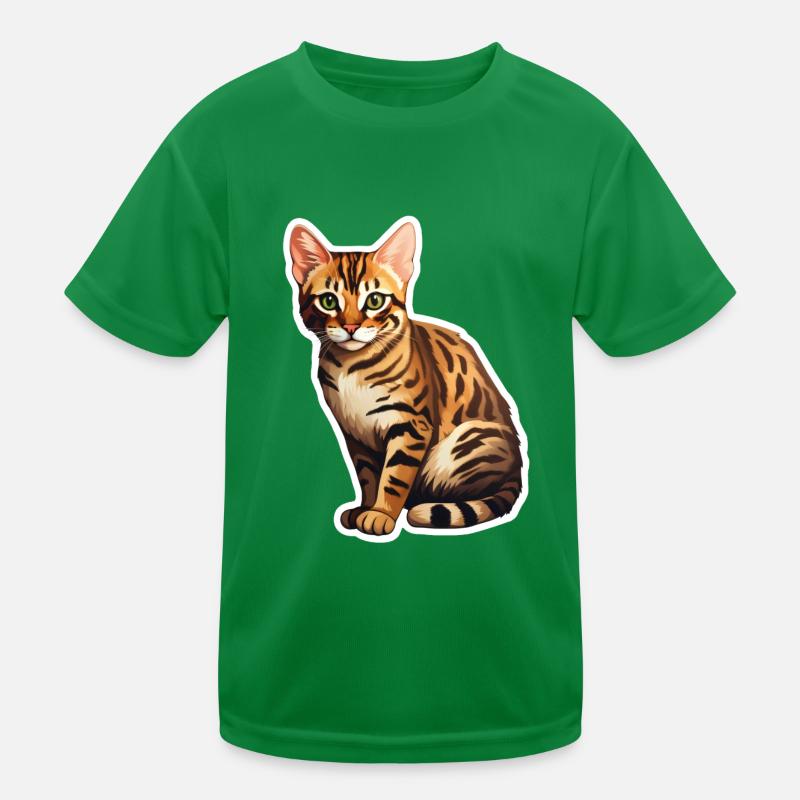 Bengalische Katze Kinder Funktions-T-Shirt