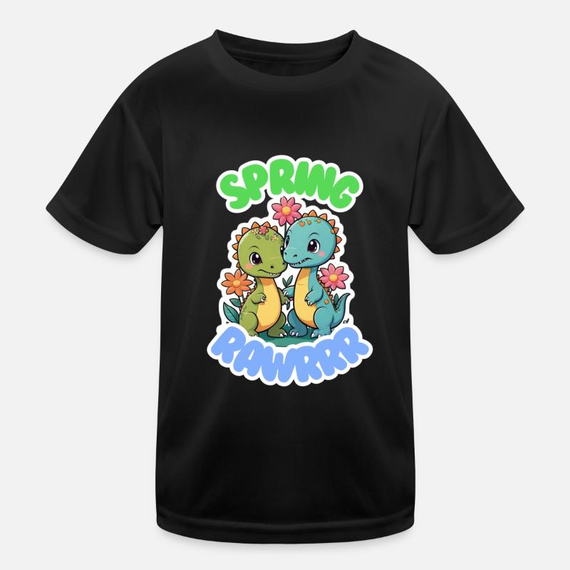 SPRING RAWRRR - Kids Functional T-Shirt - black