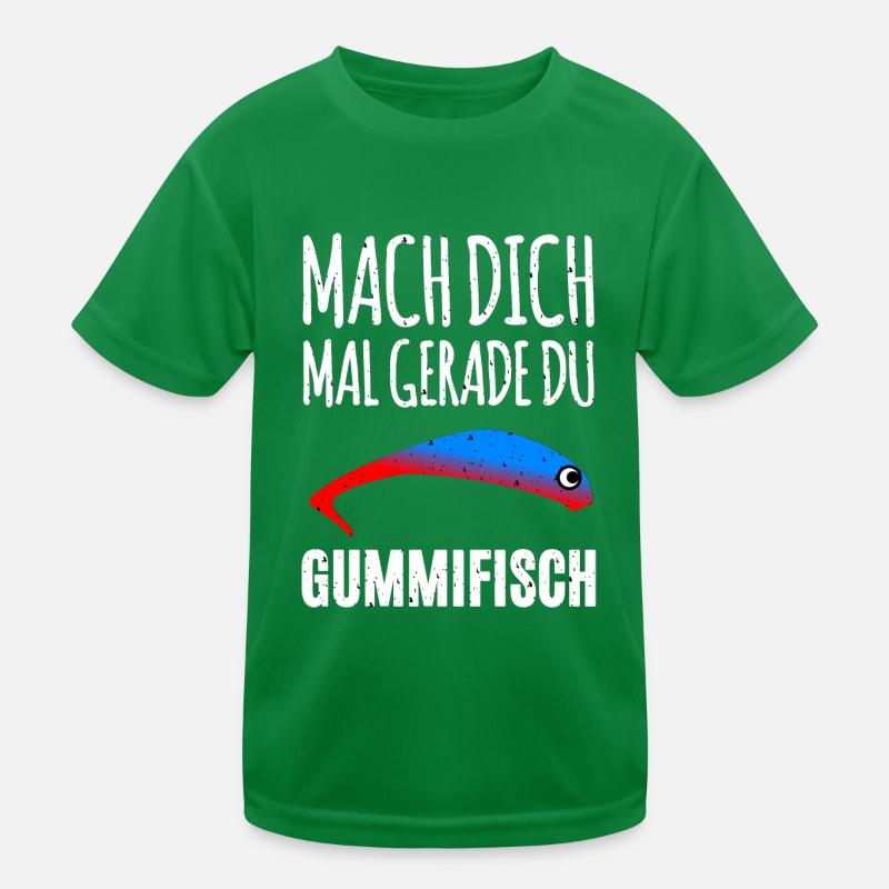 Gummifisch Angler Kinder Funktions-T-Shirt