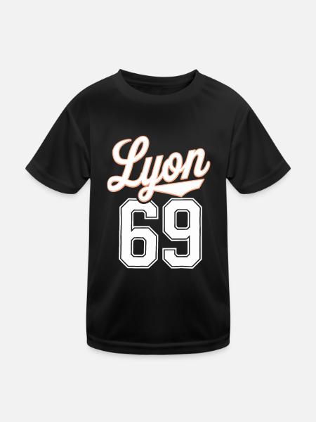 Lyon 69 - T-shirt sport Enfant - noir - Devant