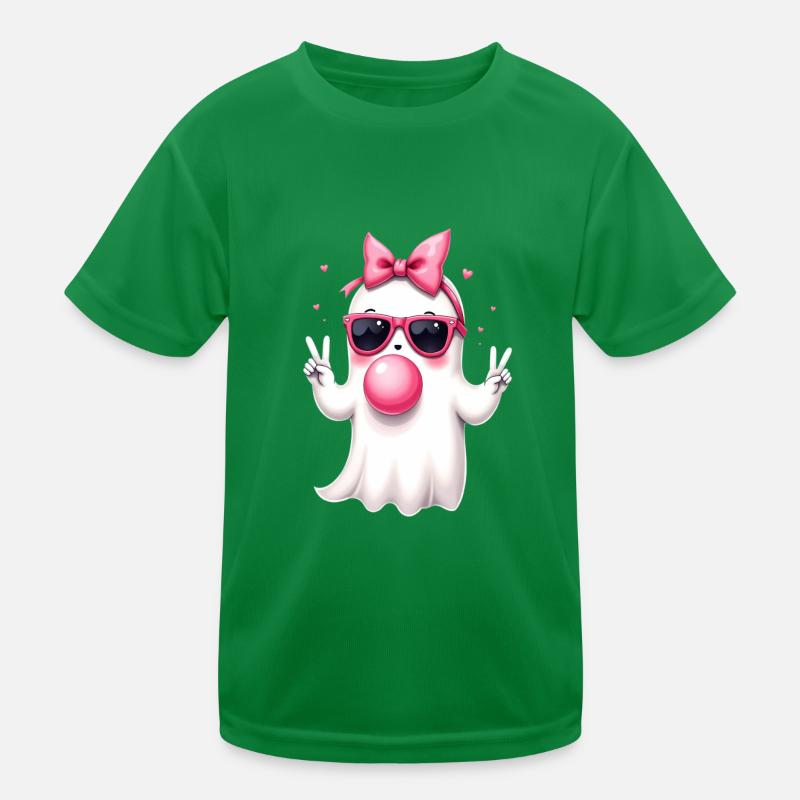 Cute Ghost Kids Functional T-Shirt