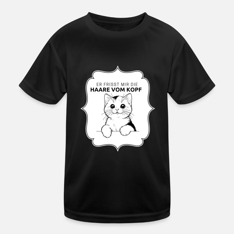 Katze Schneugger Kinder Funktions-T-Shirt