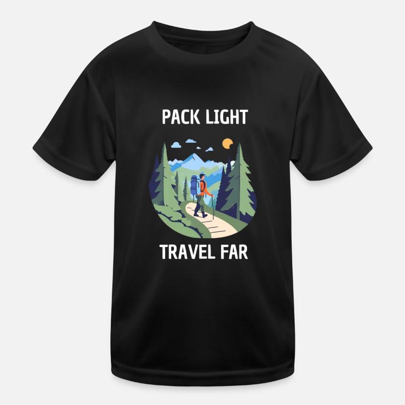 PACK LIGHT TRAVEL FAR - Kids Functional T-Shirt - black