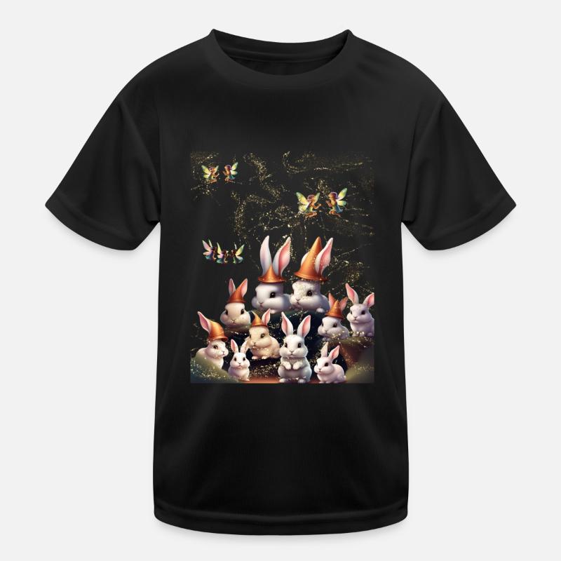 Hasen und Feen Kinder Funktions-T-Shirt