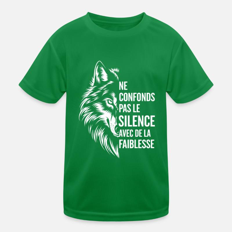 Ne confonds pas le silence avec de la faiblesse T-shirt sport Enfant