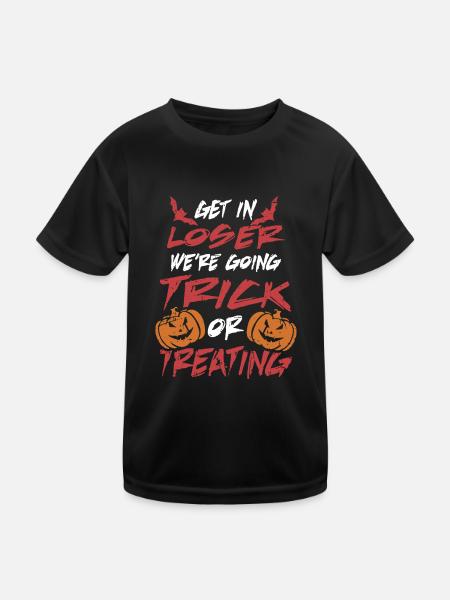 Halloween Trick or Treating - Kids Functional T-Shirt - black - Front
