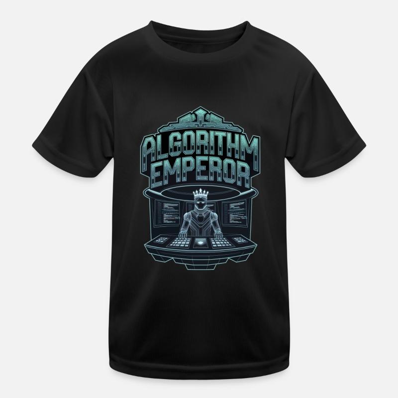 Algorithmus Kaiser Cyber König Tech Kunstwerk Kinder Funktions-T-Shirt