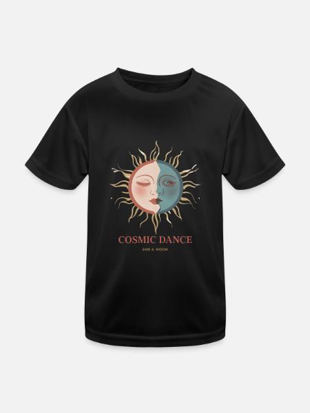 Cosmic Dance Spirituell Geschenk - Kinder Funktions-T-Shirt - Schwarz - Vorne
